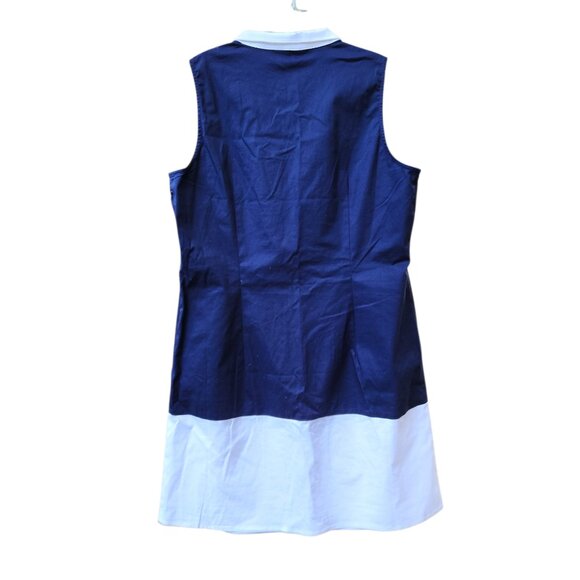 Sail to Sable Navy & White Block Tunic Casual Dress Size L NWT Retail $198 - Picture 4 of 6